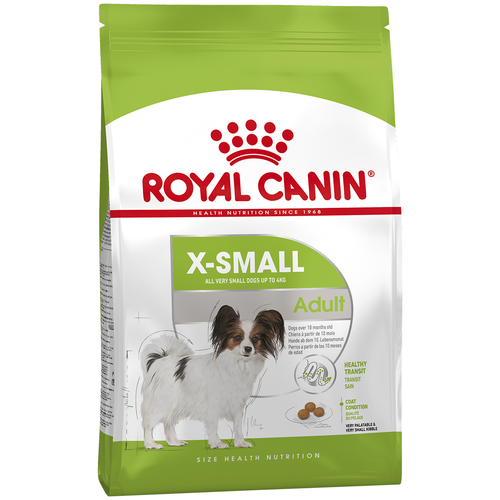 Сухой корм для собак Royal Canin X-Small Adult 1 уп. х 3 шт. х 500 г (для мелких и карликовых пород) фото