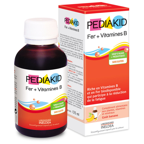 Pediakid Fer + Vitamines B сироп фл., 125 мл, 125 г, банан фото