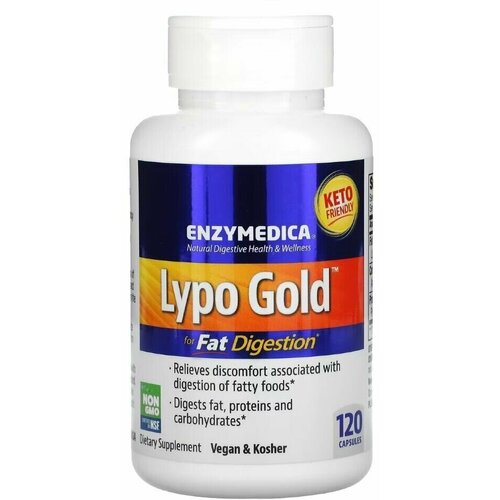 фото Enzymedica Lypo Gold 120 caps/ Энзаймедика Липо Голд 120 капсул, купить за 6333 руб онлайн