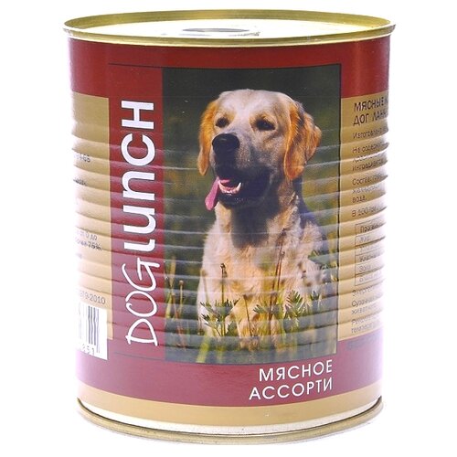 Влажный корм для собак Dog Lunch мясное ассорти 1 уп. х 1 шт. х 750 г фото