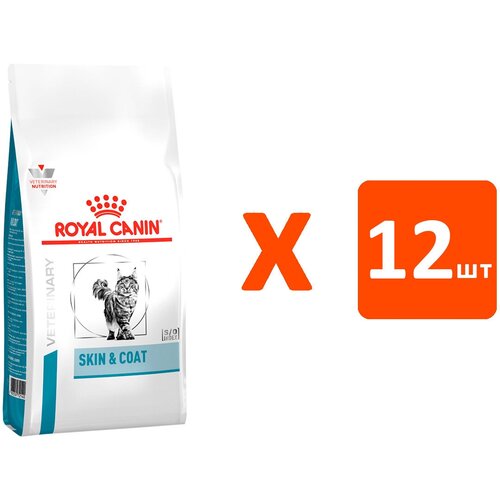 ROYAL CANIN SKIN & COAT для кастрированных котов и стерилизованных кошек с чувствительной кожей и шерстью (0,4 кг х 12 шт) фото