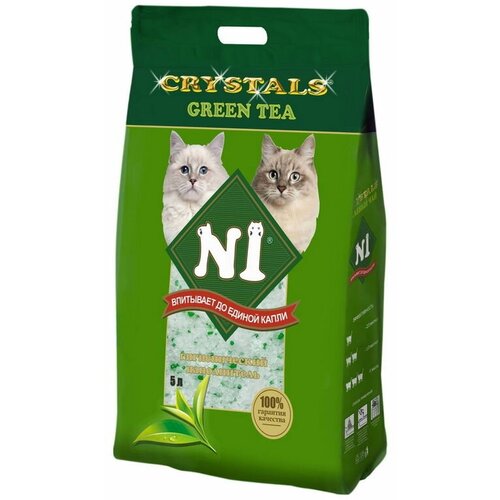 Наполнитель N1 Crystals Green Tea Силикагель NEW 12,5л фото