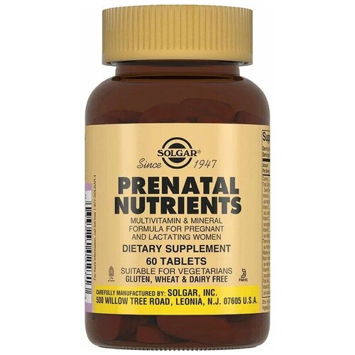 Solgar Prenatal Nutrients таб., 150 г, 60 шт. фото