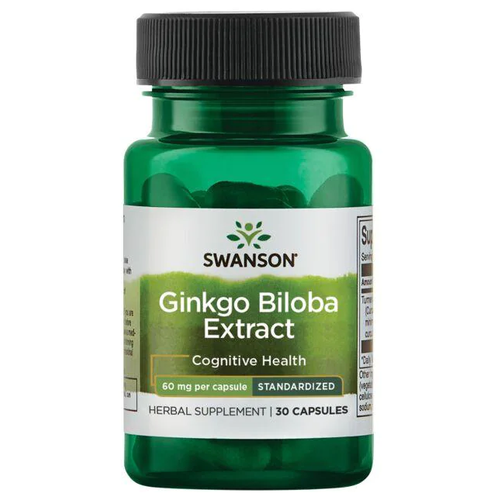 Swanson Ginkgo Biloba Extract STD 60 мг 30 капс фото