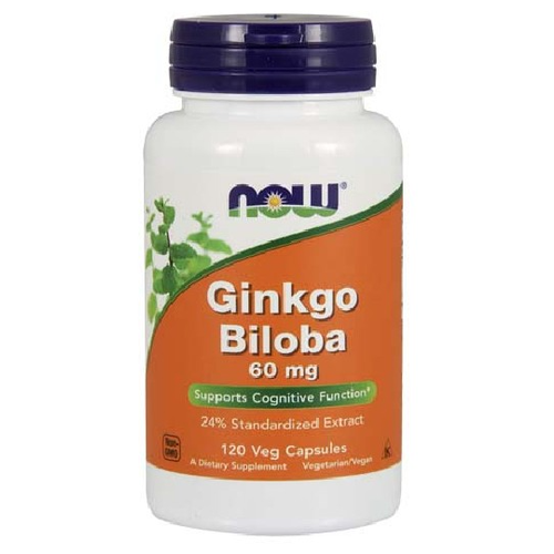 NOW Ginkgo Biloba 60 mg, 120 капс. фото