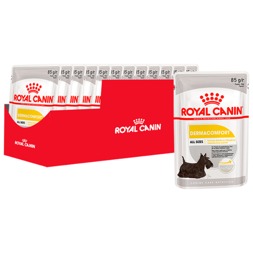 Влажный корм для собак Royal Canin Dermacomfort для здоровья кожи и шерсти 12 шт. х 85 г фото