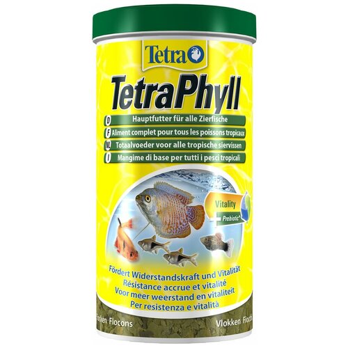 Сухой корм  для  рыб Tetra TetraPhyll Flakes, 1 л, 200 г фото