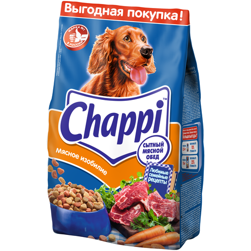 Сухой корм для собак Chappi Мясное изобилие, мясное ассорти, с овощами, с травами 1 уп. х 2 шт. х 2500 г фото