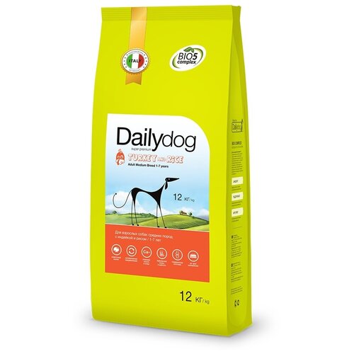 Сухой корм для собак DailyDog индейка, с рисом 1 уп. х 1 шт. х 12000 г (для средних и крупных пород) фото