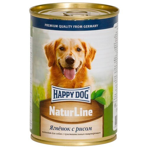 корм для собак Happy Dog NaturLine, ягненок, с рисом 1 уп. х 1 шт. х 410 г фото