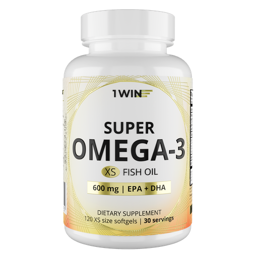 Омега 3 в мини капсулах 600 мг, 1WIN Super Omega-3 XS, 120 капсул фото