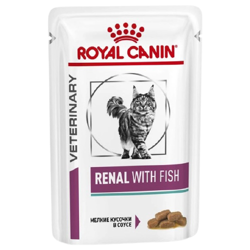 Влажный корм для кошек Royal Canin Renal, при проблемах с почками, с тунцом 6 шт. х 85 г (кусочки в соусе) фото