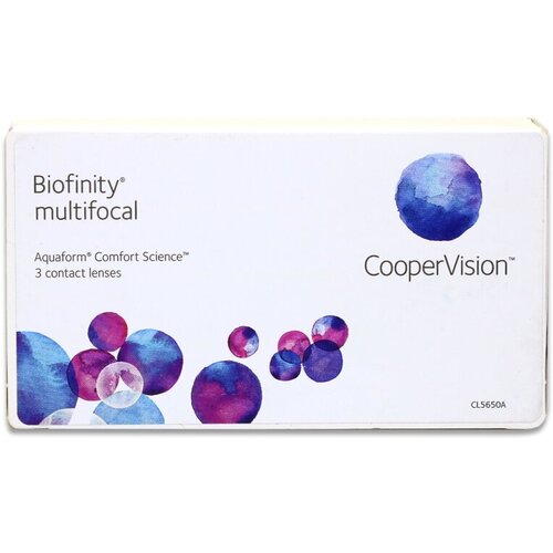 Контактные линзы CooperVision Biofinity Multifocal, 3 шт., R 8,6, D +1,75, ADD: +1.00 D, прозрачный, 1 уп. фото