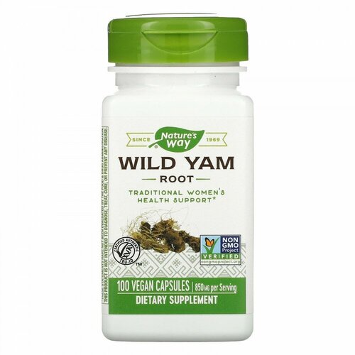 Nature s Way, Wild Yam Root, 425 mg, 100 Vegan Capsules фото