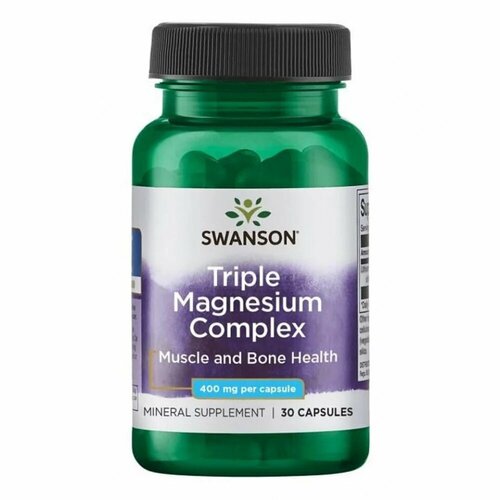 Swanson Triple Magnesium Complex 400 мг 30 капсул фото