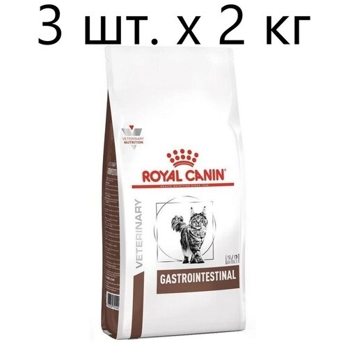 Сухой корм для кошек Royal Canin GastroIntestinal GI32, при проблемах с ЖКТ, 3 шт. х 2 кг фото