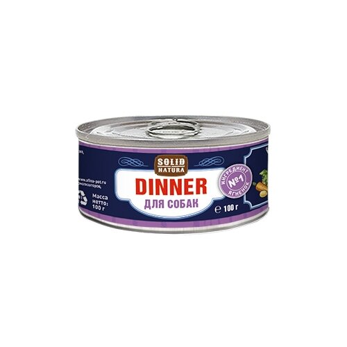 Влажный корм для собак Solid Natura Dinner Dinner, беззерновой, ягненок 1 уп. х 1 шт. х 100 г фото