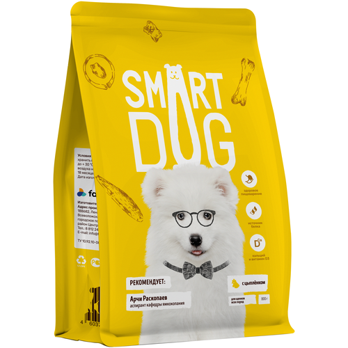 Сухой корм для щенков Smart Dog с цыпленком 1 уп. х 10 шт. х 800 г фото