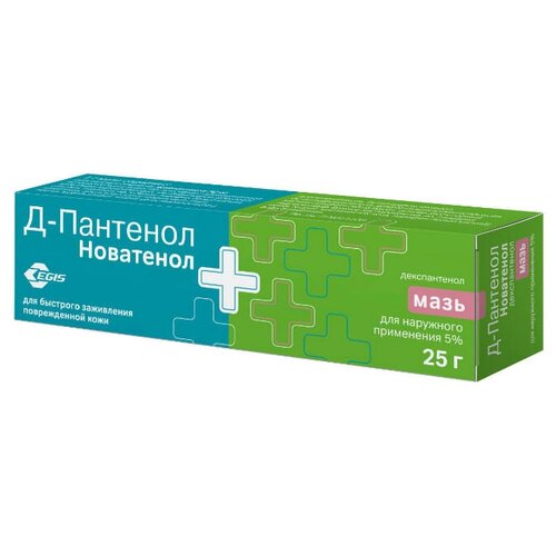 фото Д-Пантенол Новатенол мазь д/нар. прим., 5%, 25 г, купить за 355 руб онлайн