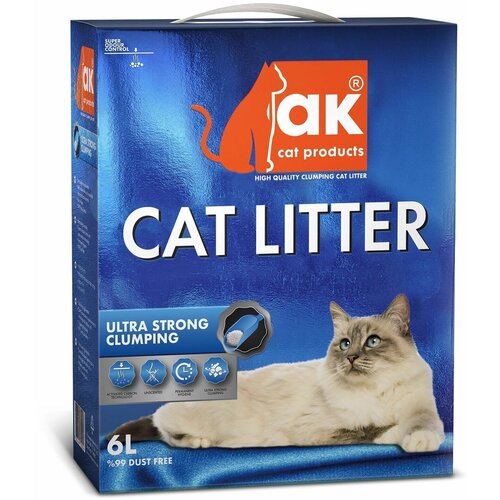 Наполнитель для кошачьего туалета AK Cat Ultra Strong Clumping комкующийся бентонитовый без запаха, 5,5 кг 6 л фото