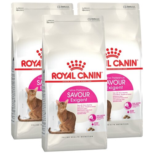 Сухой корм для кошек Royal Canin Savour Exigent, для привередливых 3 уп. х 2000 г (кусочки в соусе) фото