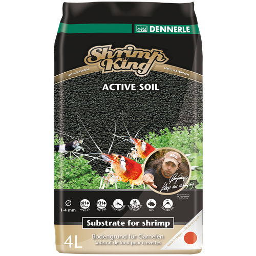 Грунт питательный для аквариума Shrimp King Active Soil 1-4 мм Dennerle (4 л) фото