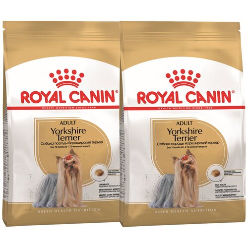 Сухой корм для собак Royal Canin породы Йоркширский терьер, для здоровья кожи и шерсти 1 уп. х 2 шт. х 3000 г фото