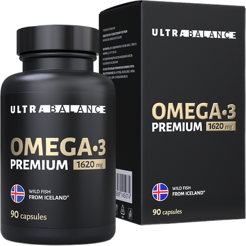 Омега-3/Omega-3 UltraBalance Premium жирные кислоты высокой концентрации мягкие желатиновые капсулы массой 1620 мг 90 шт фото