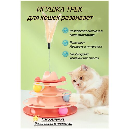 Игрушки трек для кошек с перьями фото