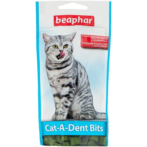 фото Лакомство для кошек  Beaphar Cat-A-Dent Bits, 35 г птица, купить за 459 руб онлайн