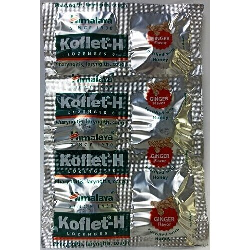 Кофлет Имбирь Хималая (леденцы от кашля) Koflet-H Lozenges Ginger Himalaya 6 шт. фото