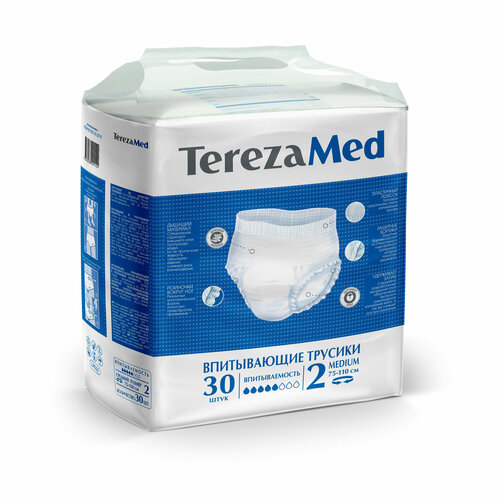 Подгузники-трусы TerezaMed Medium (№2), объем талии 75-110 см, 30 шт. фото