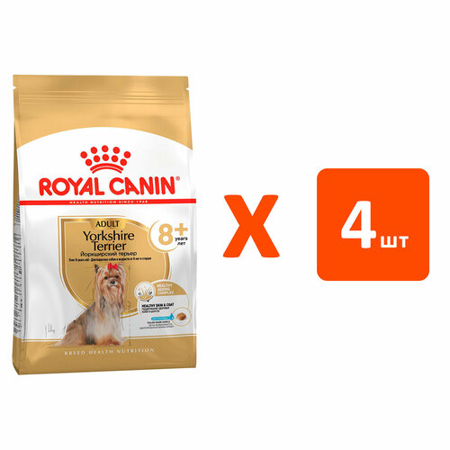 ROYAL CANIN YORKSHIRE TERRIER ADULT 8+ для пожилых собак йоркширский терьер старше 8 лет 0,5 кг х 4 шт фото