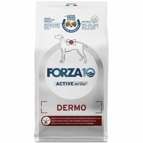 Корм сухой FORZA10 Active Dermo для взрослых собак всех пород с патологиями кожного покрова, 10 кг фото