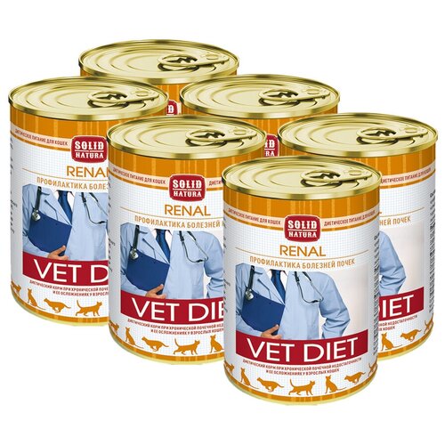 корм для кошек Solid Natura Vet Diet при проблемах с почками 6 шт. х 340 г (фарш) фото