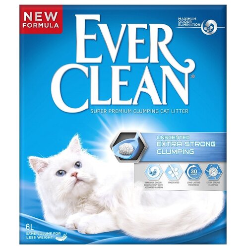 Комкующийся наполнитель Ever Clean Extra Strength Unscented, 6л, 1 шт. фото