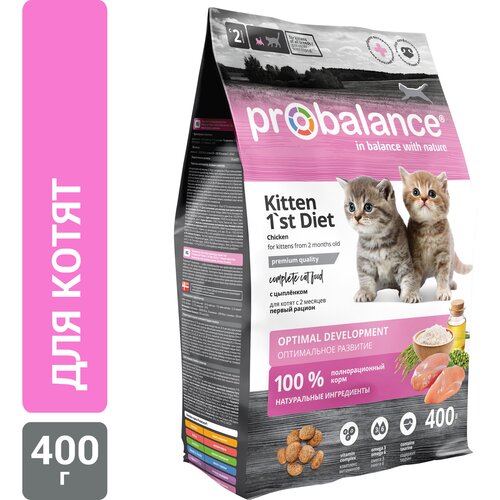 Сухой корм для котят ProBalance Kitten 1st Diet, с цыпленком 400 г фото