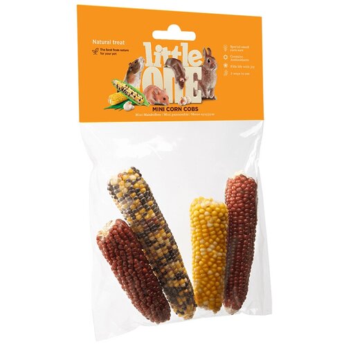 Лакомство для кроликов Little One Mini corn cobs, 130 г фото