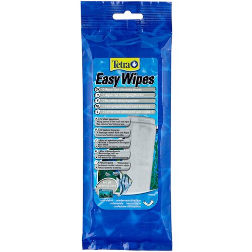 Салфетки для аквариумных рыб Tetra EasyWipes 10 шт. фото