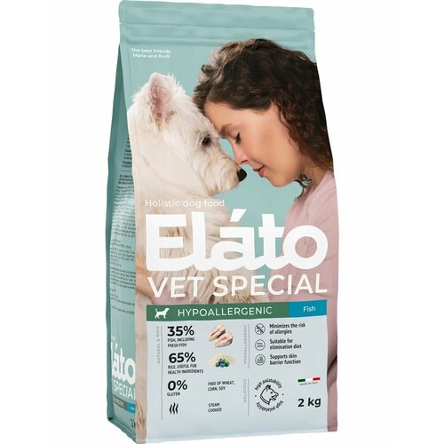 Сухой корм для собак Elato Holistic Vet Special Hypoallergenic, с рыбой 2 кг фото