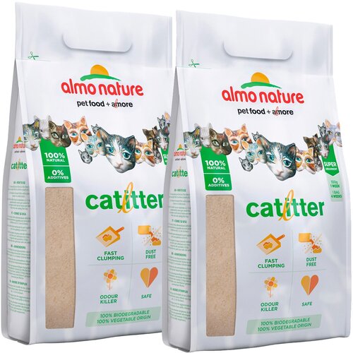 ALMO NATURE CAT LITTER наполнитель комкующийся биоразлагаемый для туалета кошек (4,54 + 4,54 кг) фото