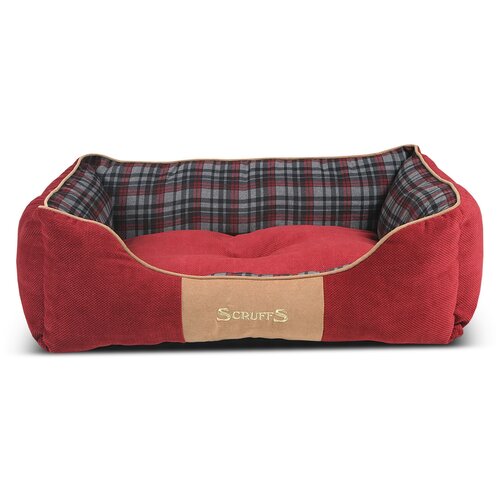 Лежак для собак и кошек Scruffs Highland Box Bed 75х60х17 см 75 см 60 см красный 17 см фото