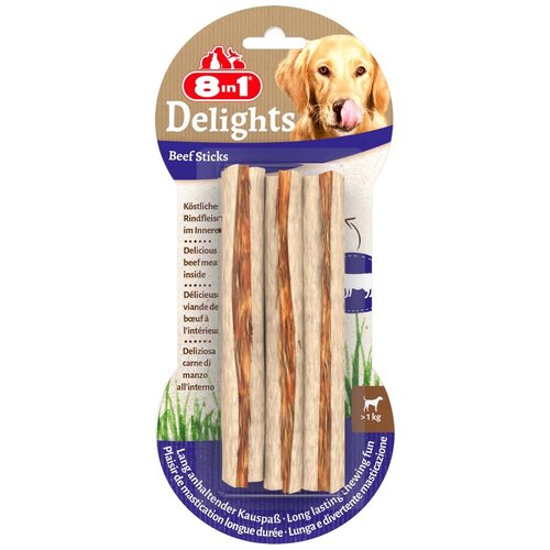 Лакомство для собак 8 In 1 Delights Beef Sticks (13 см), 75 г фото