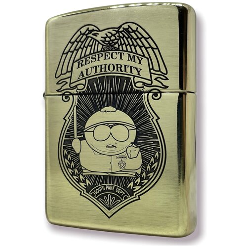 Зажигалка бензиновая Zippo(Armor) Cartman Custom Латунь с глубокой объемной гравировкой фото