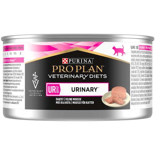 Консервы Purina Pro Plan VD FELINE UR для взрослых кошек при МКБ, мусс с индейкой, 195г фото