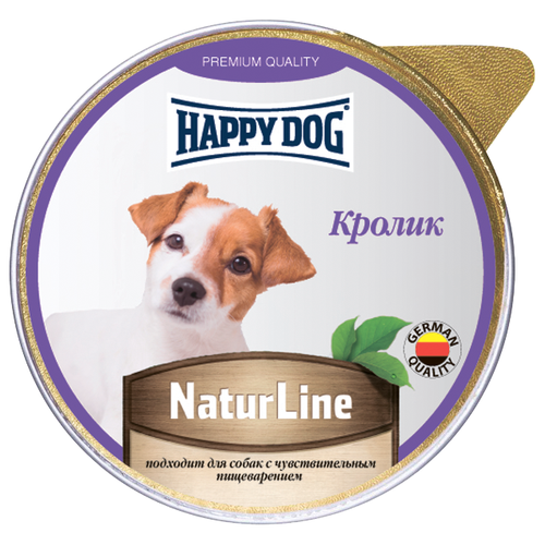 Влажный корм для собак Happy Dog NaturLine, при чувствительном пищеварении, кролик 1 уп. х 1 шт. х 125 г фото