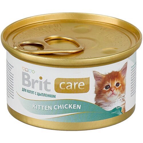 корм для котят Brit Care, курица 6 шт. х 80 г (мини-филе) фото