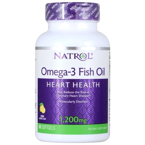 Omega-3 Fish Oil капс., 1200 мг, 140 г, 60 шт., лимон фото