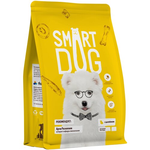 Сухой корм для щенков Smart Dog с цыпленком 1 уп. х 2 шт. х 3000 г фото