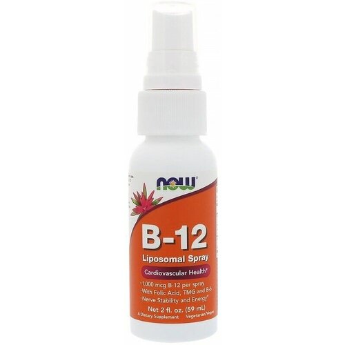 Витамин B12 NOW B12 Liposomal Spray 59 ml / Нау В12 липосомальный спрей 59 мл фото